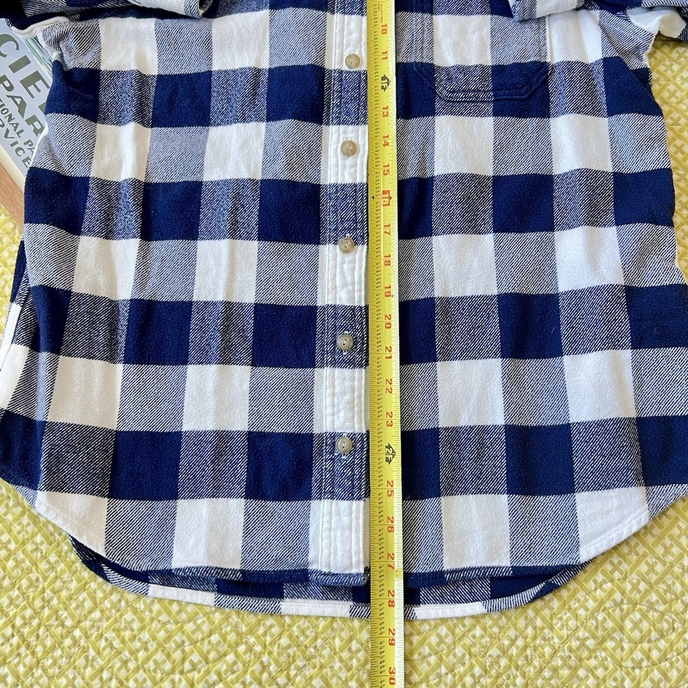 Womens L.L. Bean 100% Organic Cotton Soft Brushed Flannel Size Plaid Medium EUC - Picture 7 of 7
